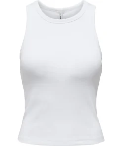 ONLY VAL S/L BRA TOP BRIGHT WHITE