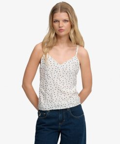 SUPERDRY COTTON CAMI TOP IN FLORAL PRINT