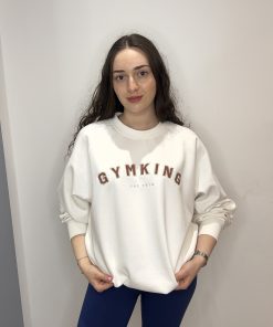 GYM KING SHADOW OVERSIZED CREW IN CREAM