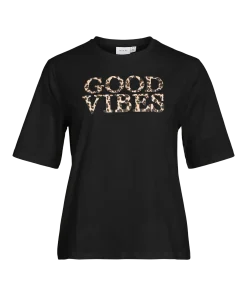 VILA JOYCE SS TSHIRT BLACK/ANIMAL
