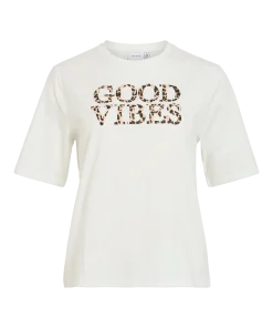 VILA JOYCE SS TSHIRT WHITE/ANIMAL