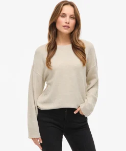 VILA LIGA O-NECK KNIT TOP IN BIRCH