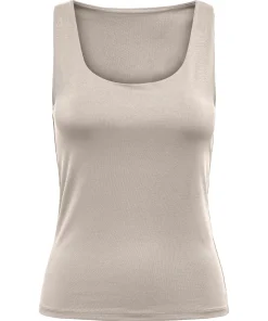 ONLY LONE 2-WAY TANK TOP IN PUMICE STONE