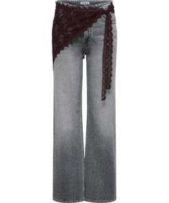 ONLY SOF LACE SCARF IN BROWN