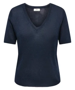 JDY BODILLA S/S VN GLITTER PULLOVER KNIT SKY CAPTAIN