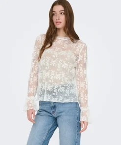 ONLY CRISMA LACE TOP IN WHITE