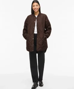 VILA TATE QUILT JACKET IN COFFEE BEAN