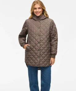 VILA TATE HOODED JACKET IN FALCON