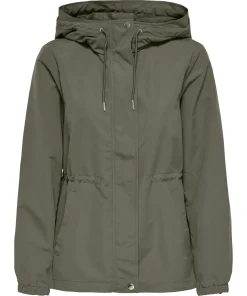 ONLY ASTA STRING PARKA IN SMOKEY OLIVE